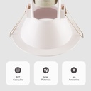 Portalámparas empotrable Ø125mm E27 Blanco 