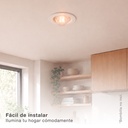 Portalámparas empotrable Ø125mm E27 Blanco 