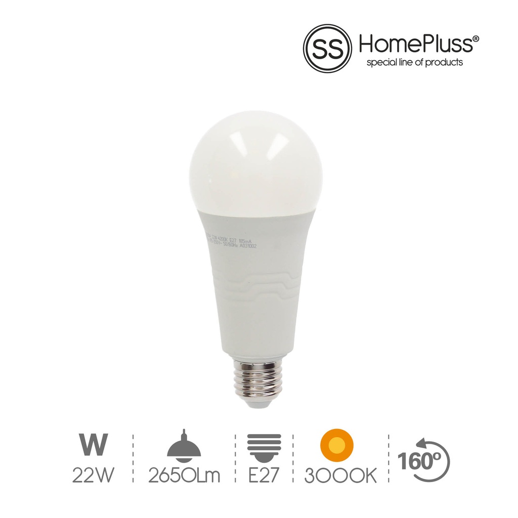 Lámpara estandar 22W E27 3000K - 6u caja exp
