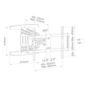 Soporte PRO de TV con brazo 37" - 80" doble Aluminio