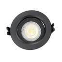 Aro basculante redondo empotrable LED Serie Banok 7W 3000-4000-6500K Negro