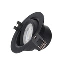 Aro basculante redondo empotrable LED Serie Banok 7W 3000-4000-6500K Negro