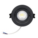 Aro basculante redondo empotrable LED Serie Banok 7W 3000-4000-6500K Negro