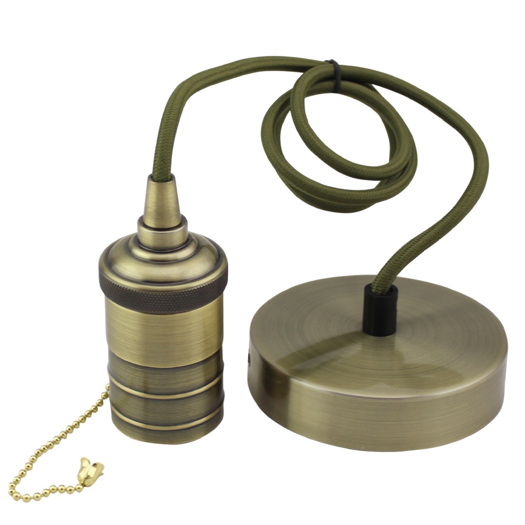 Portalamparas colgante String E27 1M Niquel satin