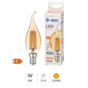Lámpara LED vela soplo de viento Vintage 4W E14 3000K