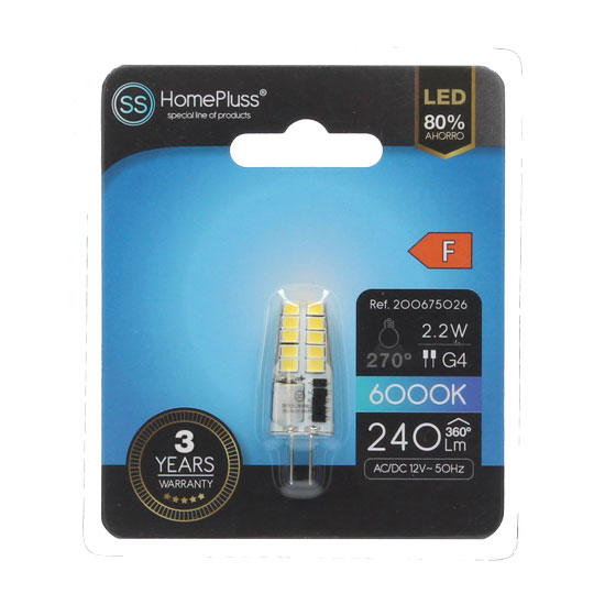 Lampara 2,2W G4 6000K - 12u caja exp