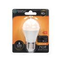 Lampara esferica 7.5W E27 3000K - 12u caja exp