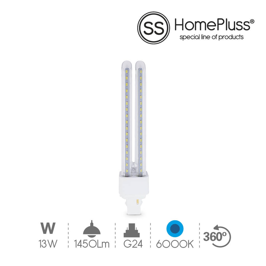 Lampara PL 13W G24 6000K - 6u caja exp