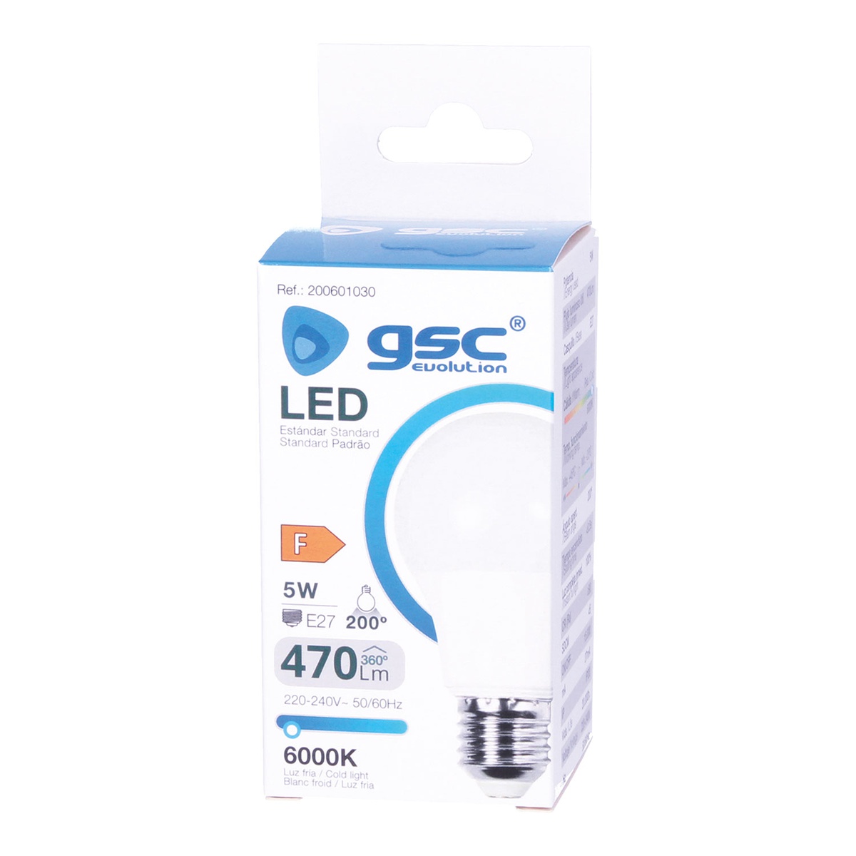 Lámpara LED estándar A60 5W E27 6000K