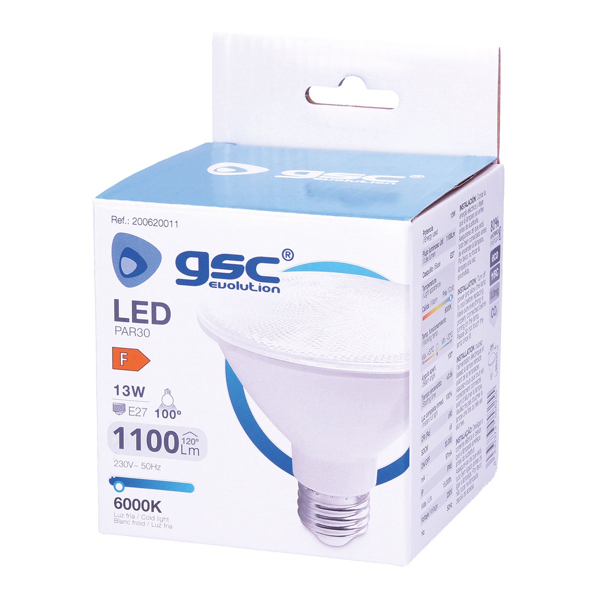 Lámpara LED PAR30 13W E27 6000K IP65