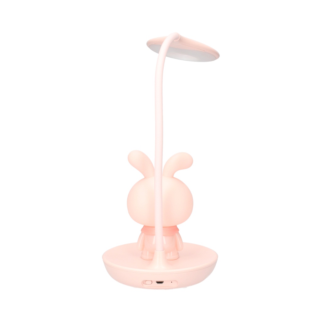 Luz nocturna Conejito Rosa  con flexo LED recargable 3W