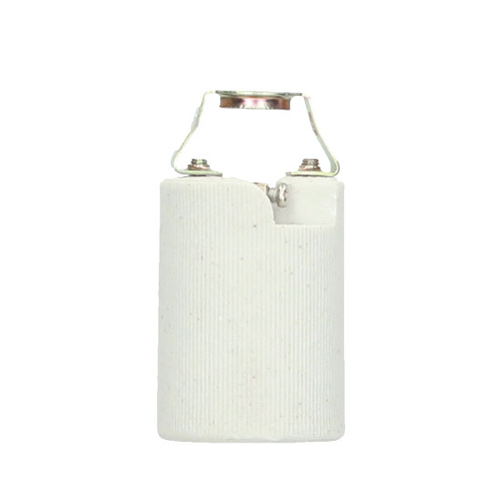 Portalámparas cerámico E14 Blanco