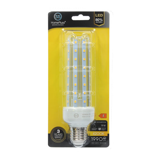 Lampara 4U 19W E27 4200K - 6u caja exp