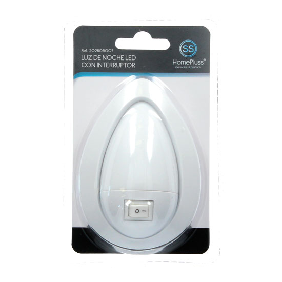 Luz de noche con interruptor 0.5W 30Lm 3000K