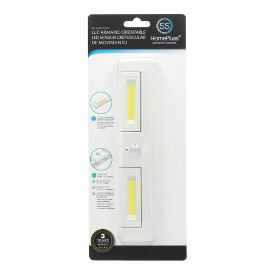 Luz de armario LED regulable con sensor de movimiento 3W 6000K