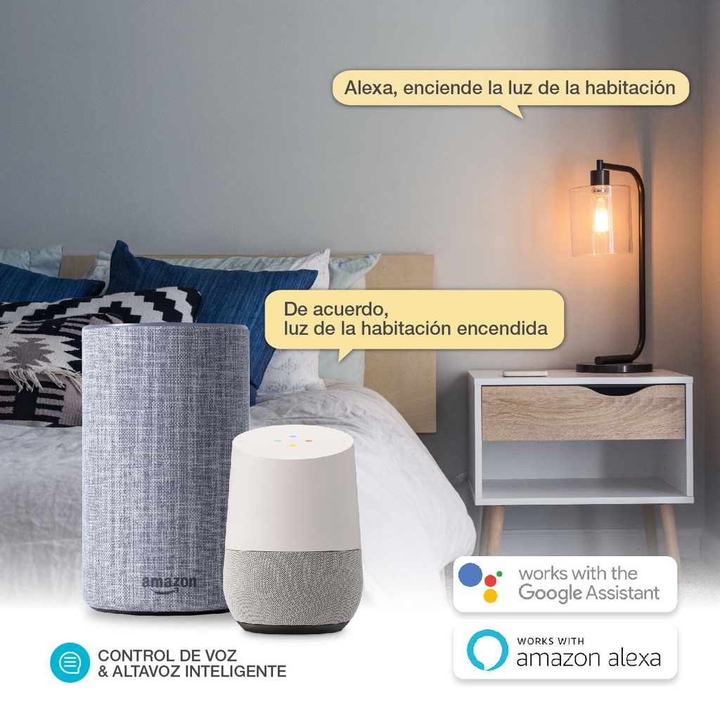 Lámpara estándar inteligente 9W E27 2700-6500K Regulable