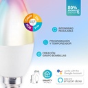Lámpara LED vela inteligente 5,5W E14 RGB + CTT regulable