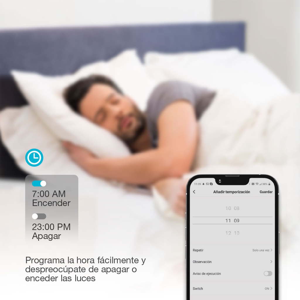 Lámpara LED vela inteligente 5,5W E14 RGB + CTT regulable