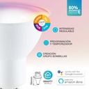 Lámpara LED dicroica inteligente 5,5W GU10 RGB + CTT regulable