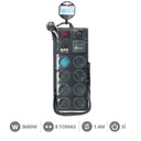 Base multiple 8T + 2 USB + Int. (3x1.5mm) 1,4M