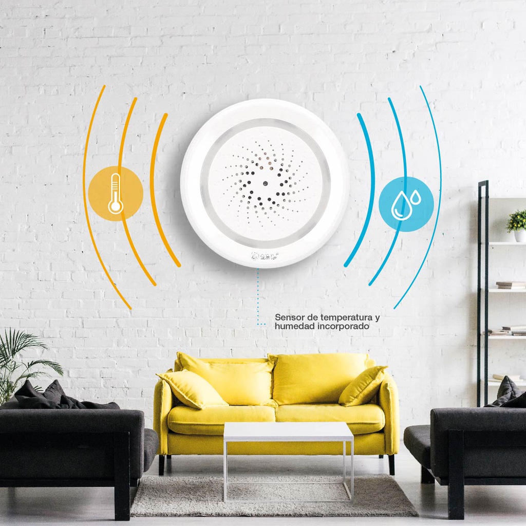 Alarma con sirena y control de temperatura y humedad vía wifi