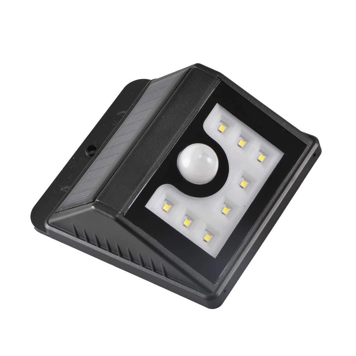 Aplique solar LED con sensor 1.6W 4200K Negro - 5u caja exp