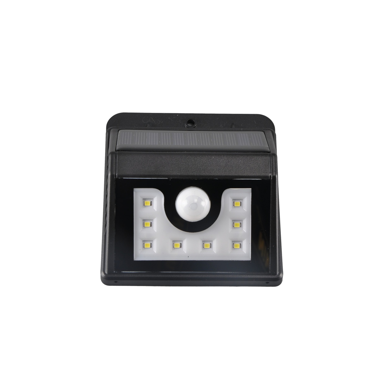 Aplique solar LED con sensor 1.6W 4200K Negro - 5u caja exp