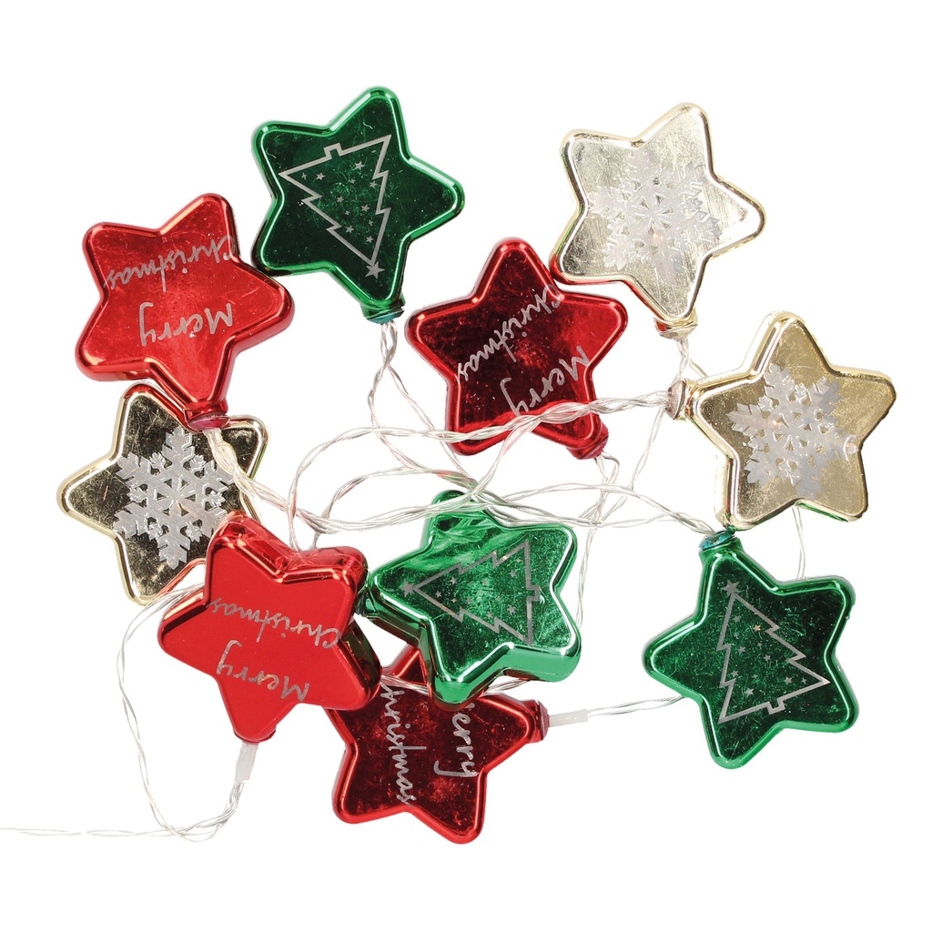 Estrellas LED multicolor 1,35M Luz cálida