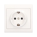 Base superficie Sucko 2P + TT lat. Blanco 80x80mm 16A 250V
