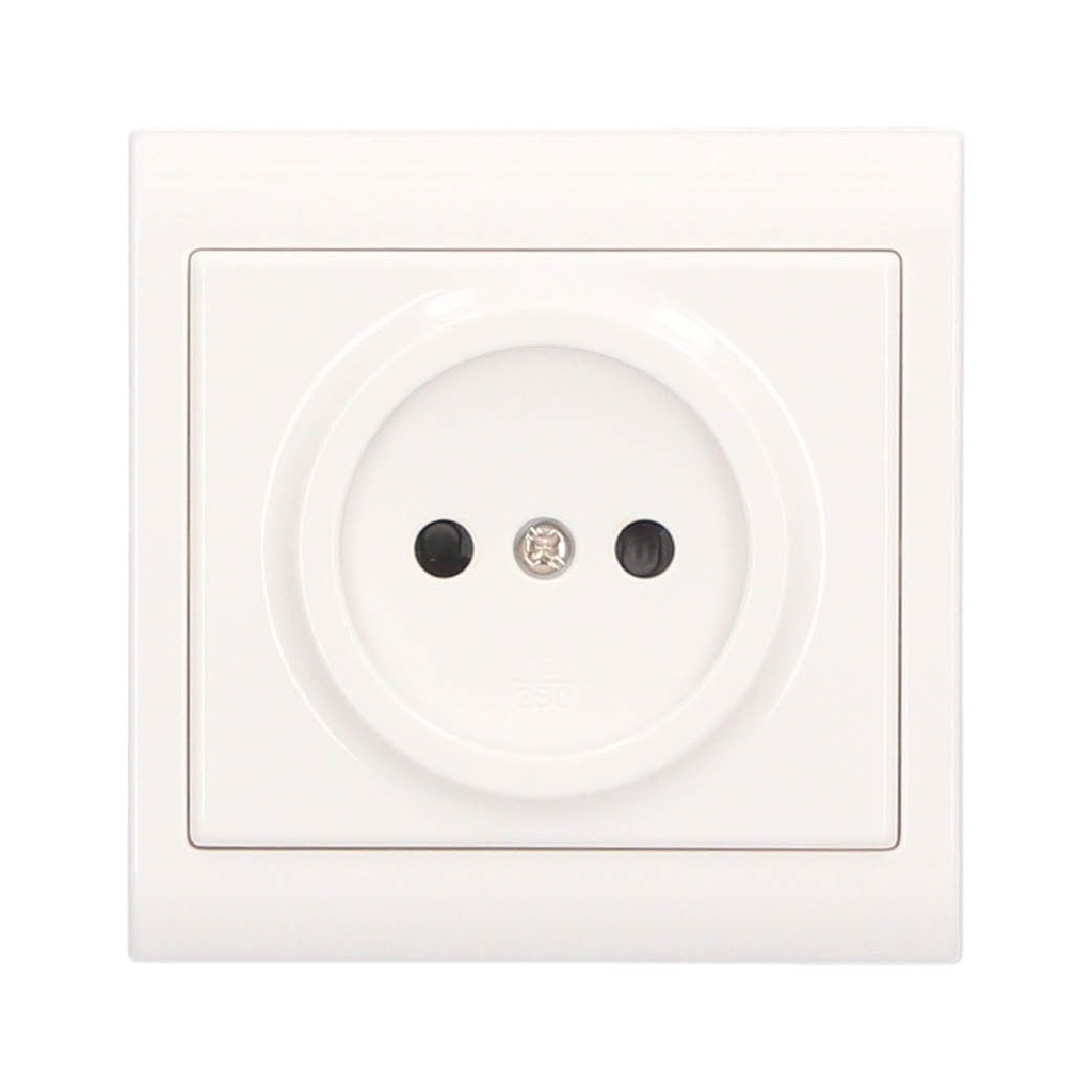 Base superficie sin pozo Blanco 80x80mm 16A 250V