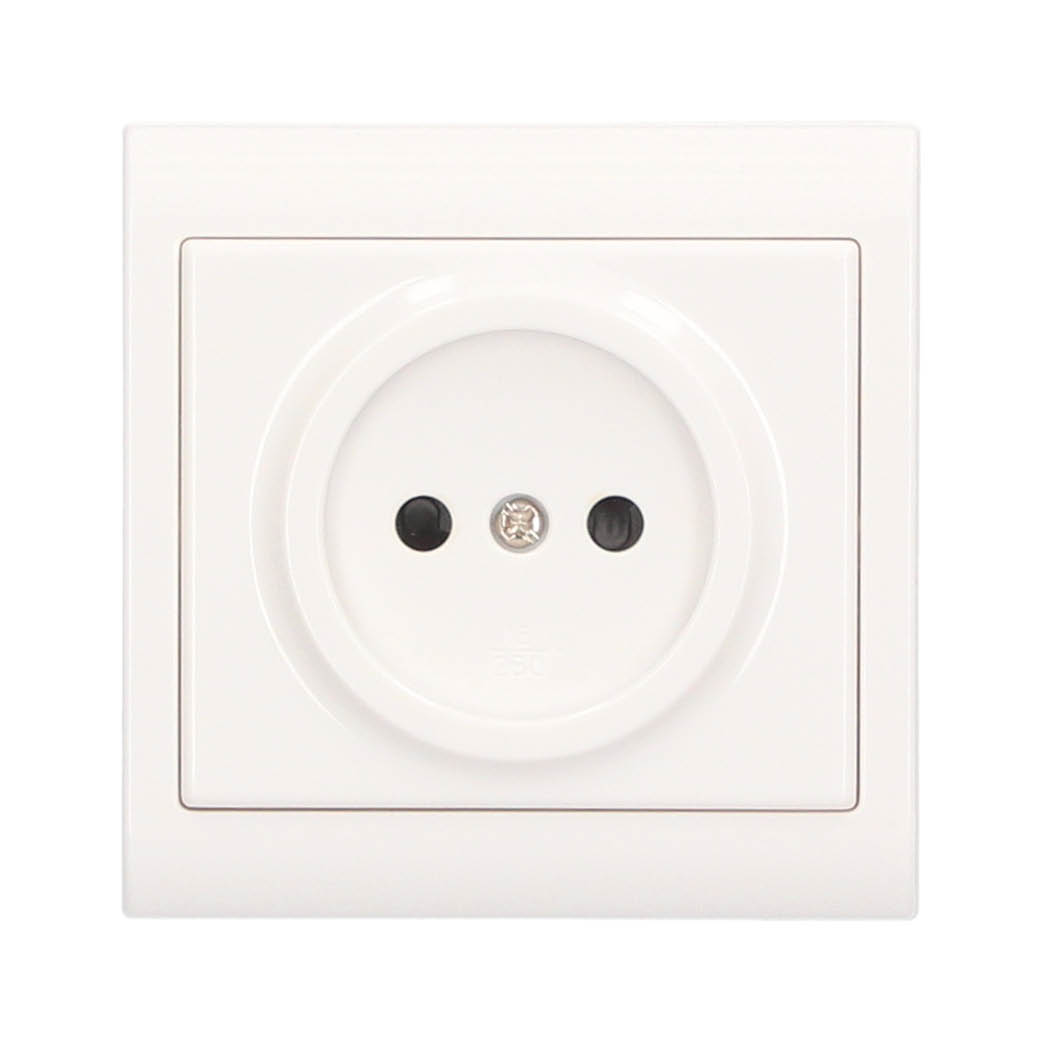 Base superficie sin pozo Blanco 80x80mm 16A 250V