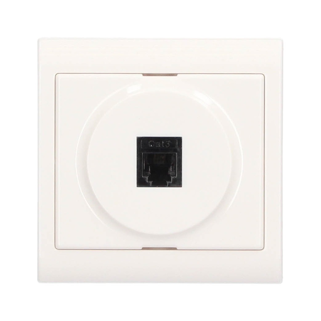 Base superficie Teléfono 6p4c Blanco 80x80mm