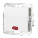 Conmutador de cruzamiento de empotrar Blanco 56x56mm