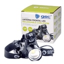 Linterna de cabeza LED con zoom recargable USB 1000lm