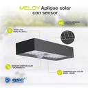 Aplique solar LED Meloy con sensor crepuscular y movimiento 6W 4000K IP65