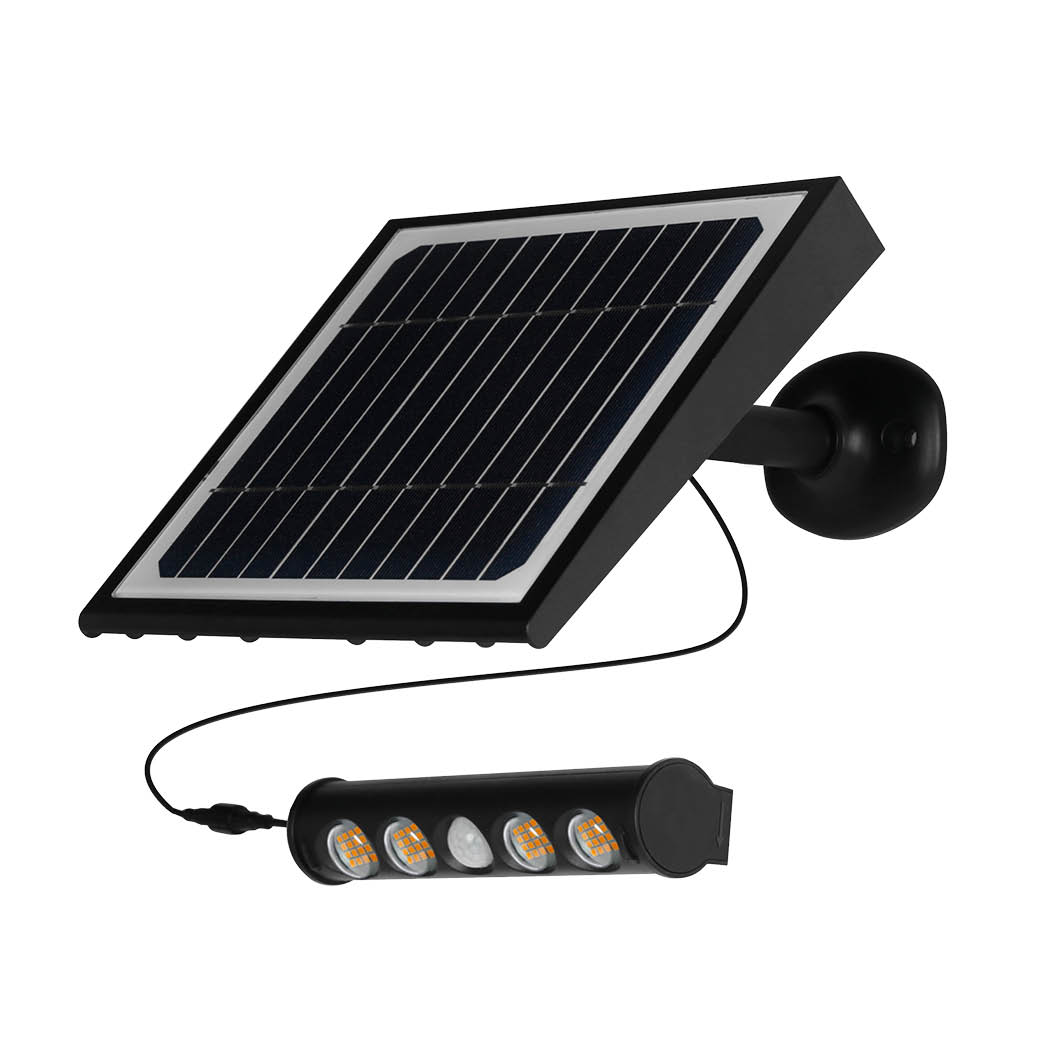 Aplique solar LED Tombua con sensor movimiento y crepuscular 8W 6000K Negro