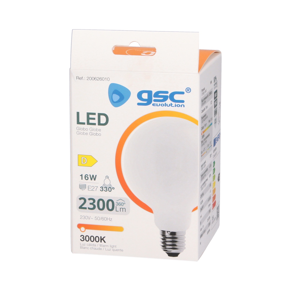 Lámpara LED globo Serie Cristal 16W E27 3000K