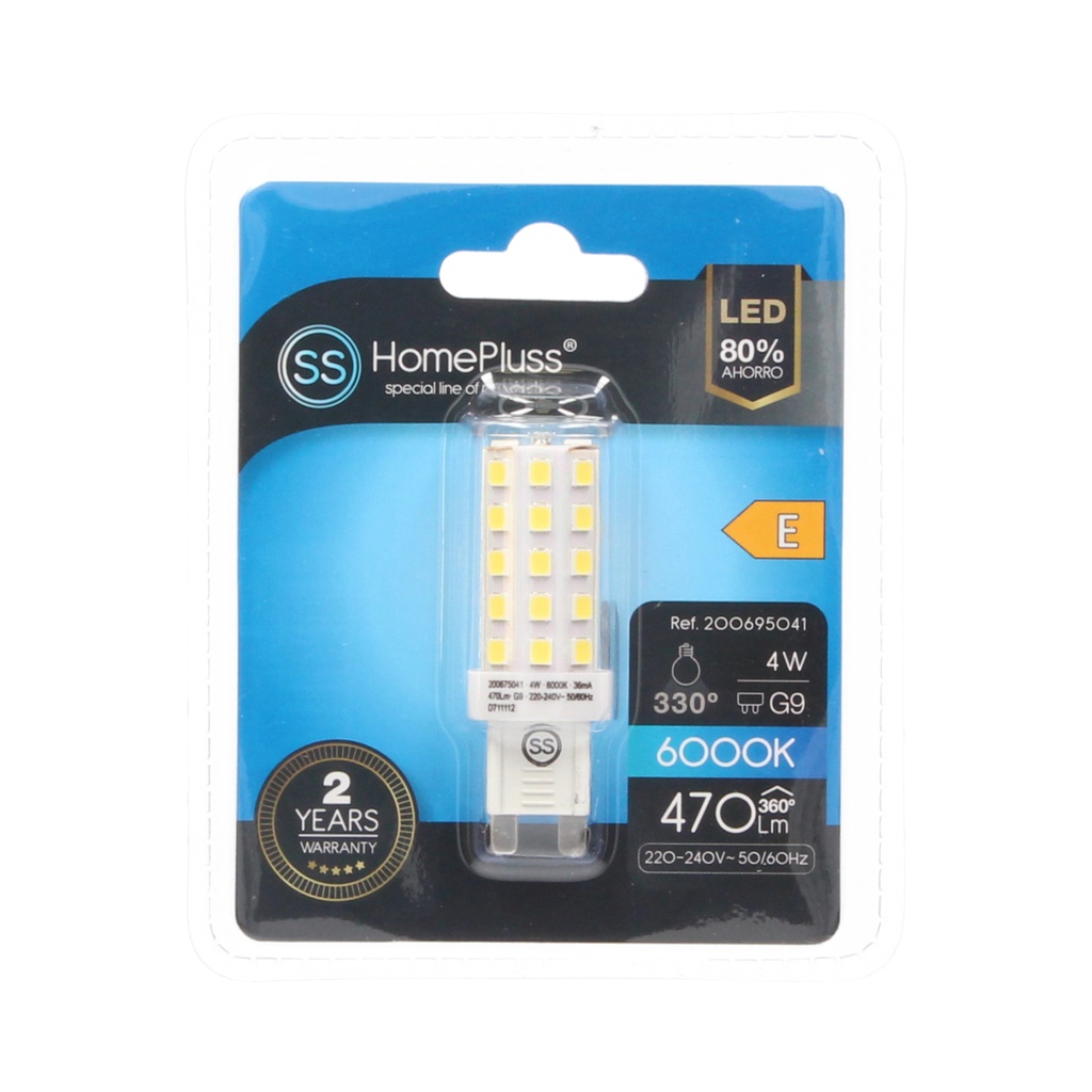 Lámpara LED 4W G9 6000K - 12u caja exp