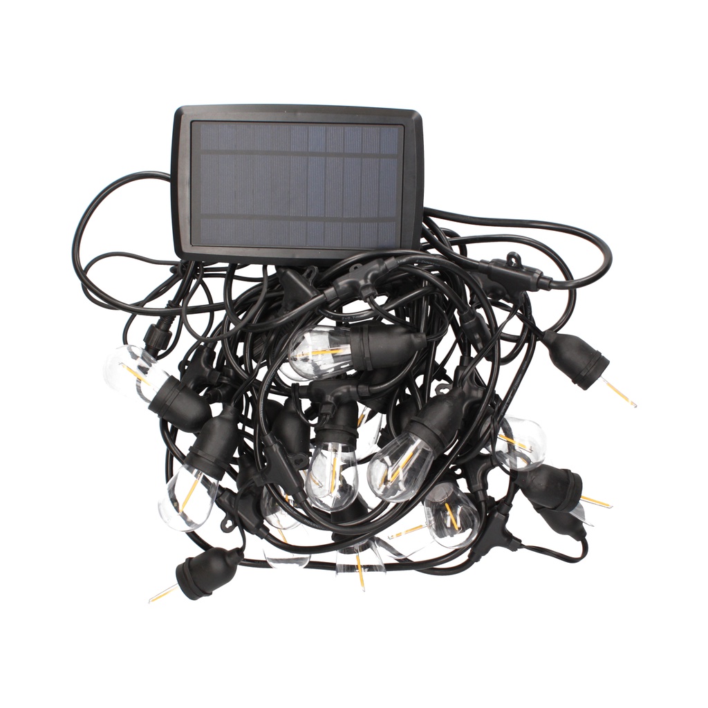 Kit guirnalda decorativa solar Helem 10M 20 portalámparas IP44
