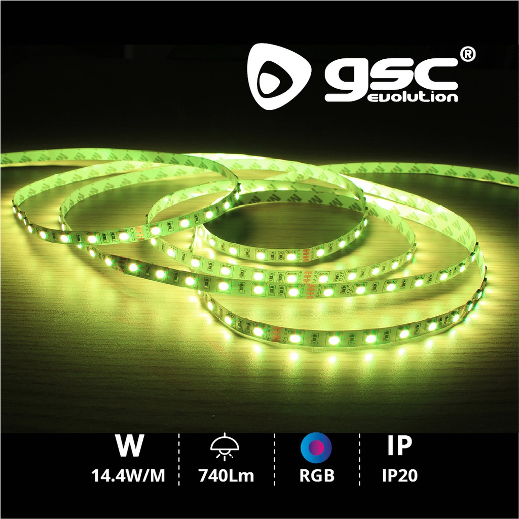 Rollo 5M LED SMD5050 (14.4W) RGB IP20 24V