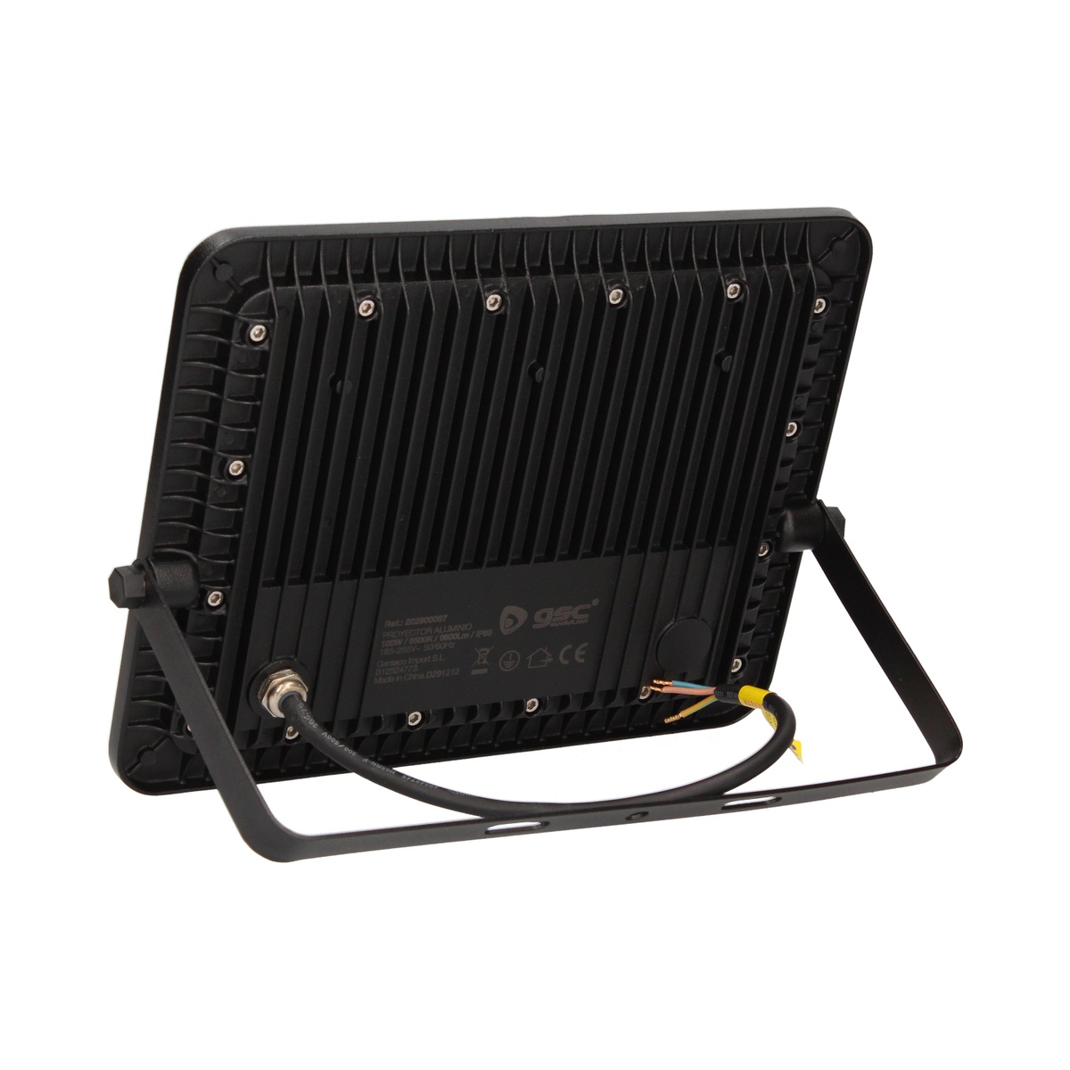 Proyector aluminio LED 100W 4000K IP65 Negro
