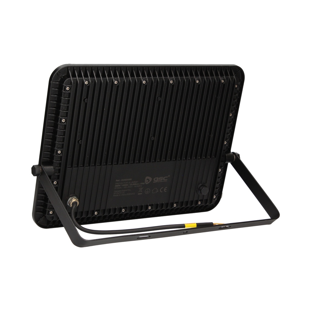 Proyector aluminio LED 200W 6500K IP65 Negro
