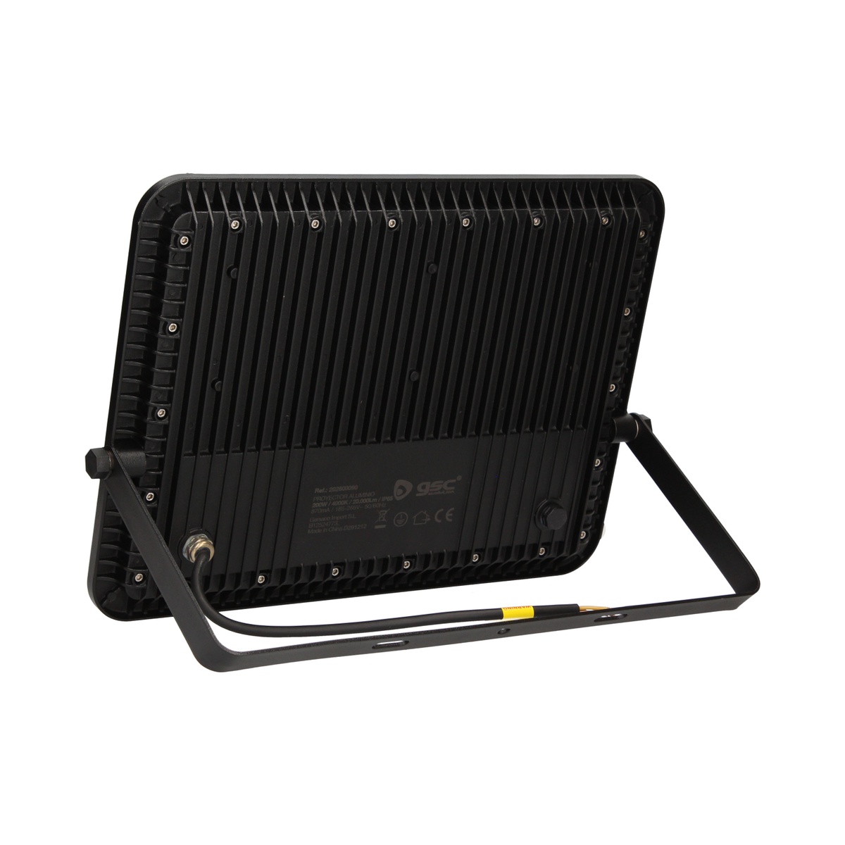 Proyector aluminio LED 200W 6500K IP65 Negro