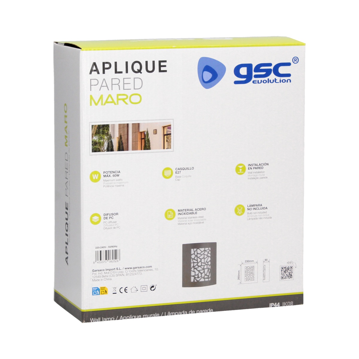 Aplique pared Maro E27 Máx. 60W Gris antracita