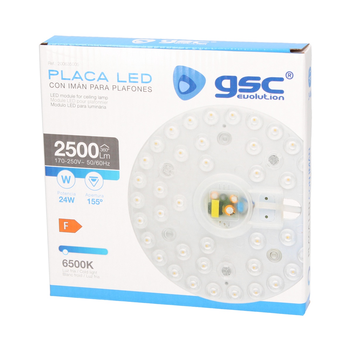 Placa LED con imán para plafones 24W 6500K