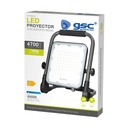 Proyector aluminio LED con soporte móvil 50W 6500K IP65 Gris