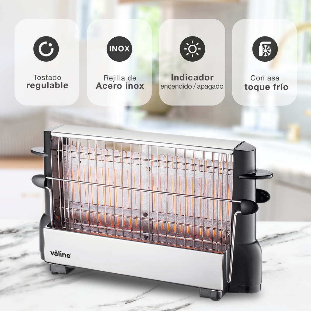 Tostadora vertical Multispace inoxidable 700W