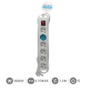 Base multiple 6T + Int. (3x1.5mm) 1,5M Blanca