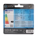 Pack 2 bombillas esféricas LED 6W E27 6000K - 10u caja exp
