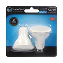 Pack 2 bombillas dicroicas GU10 LED 6W 6000K - 10u caja exp